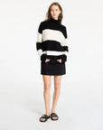 CK LV047D353G UB1 CHUNKY LOOSE HIGH NECK SWEATER