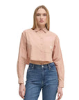 WOVEN LABEL CROPPED SHIRT J20J225078 TGW - xtazy fashion