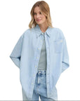 OVERSIZED LS DENIM SHIRT J20J225010 1AA - xtazy fashion