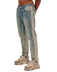 YN JEANS STRIP BLUE