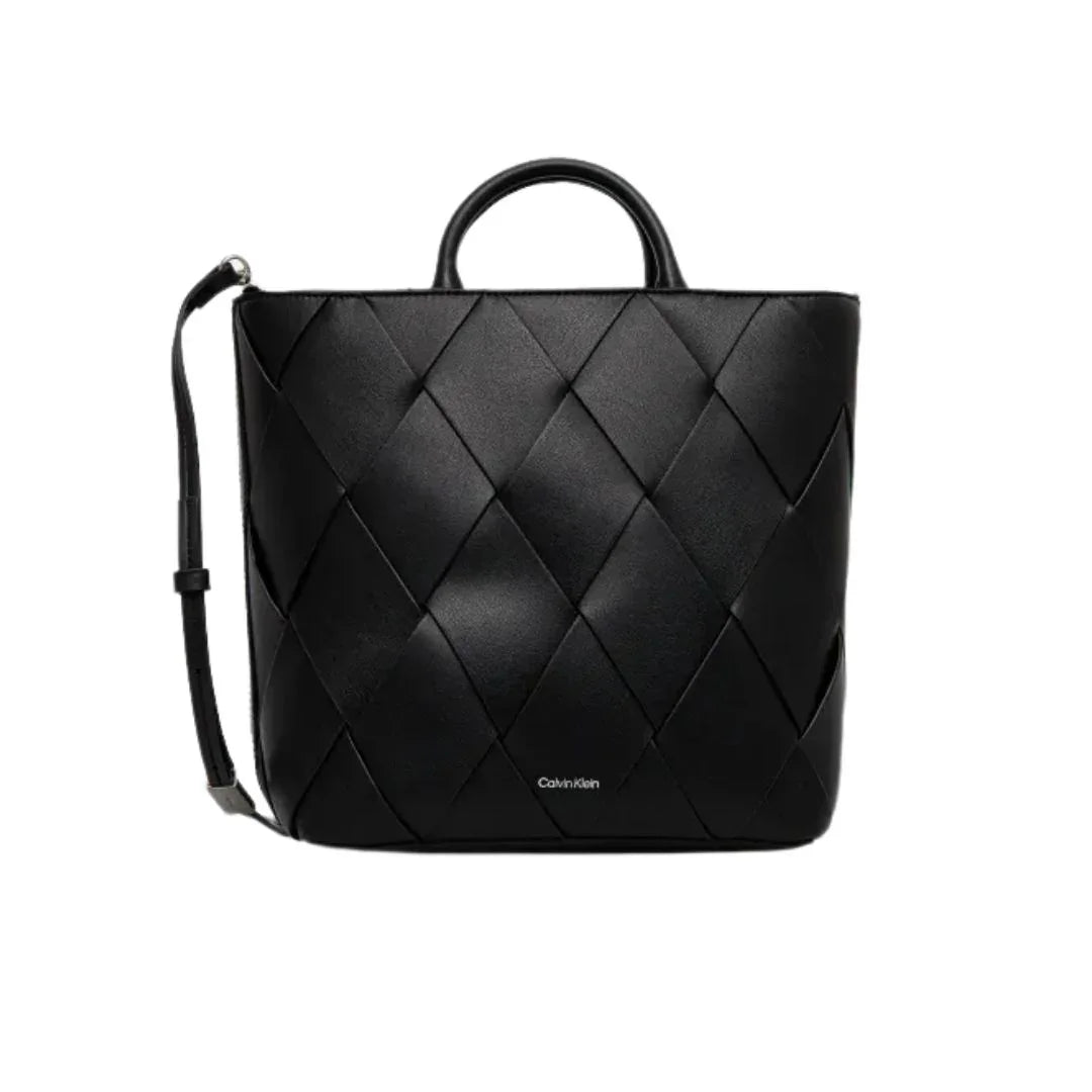 CK WOVEN MEDIUM TOTE K60K613176 BEH