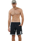 MENS POLY SHORT SWIMWEAR 25267801 BLACK/WHITE 90