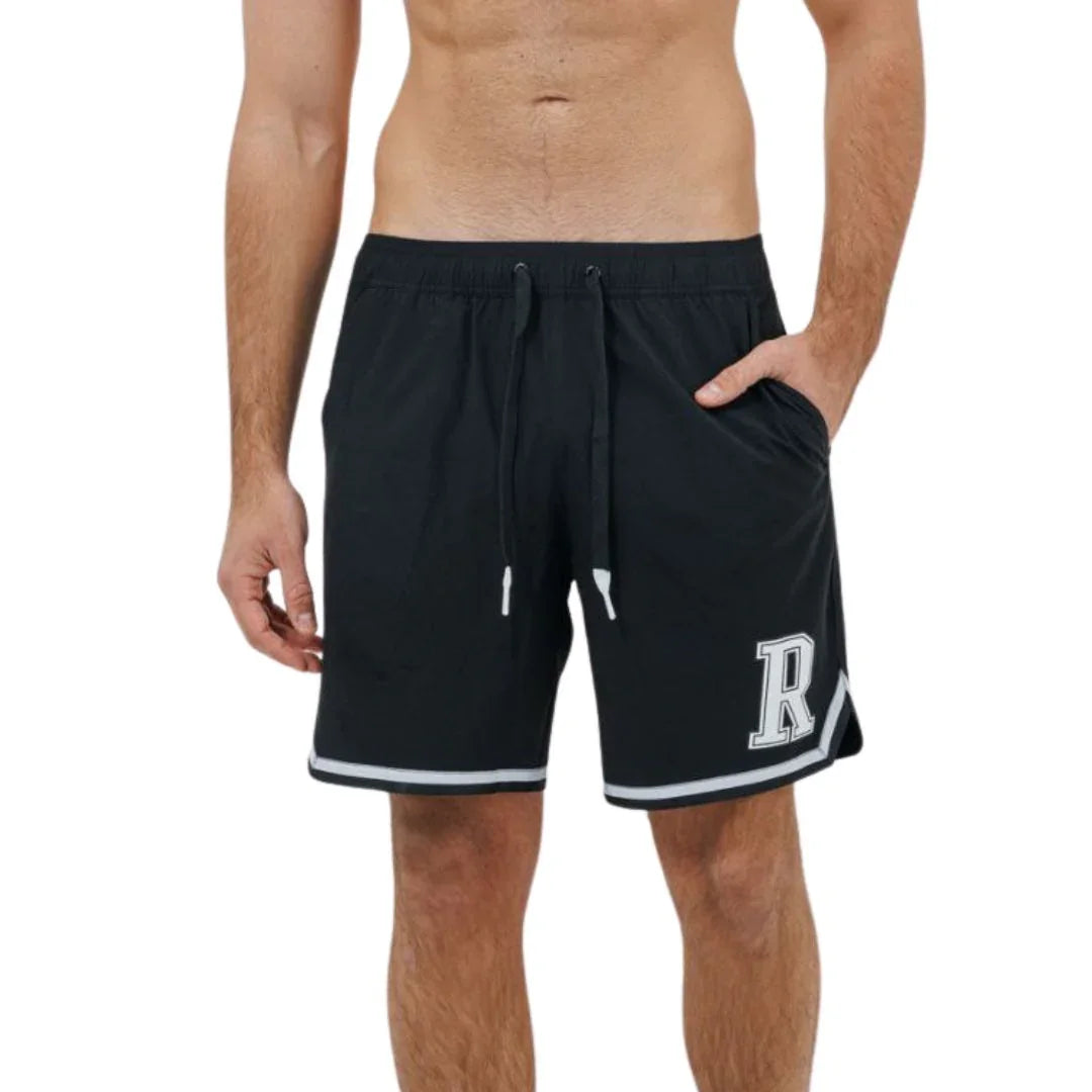 MENS POLY SHORT SWIMWEAR 25267801 BLACK/WHITE 90