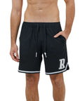 MENS POLY SHORT SWIMWEAR 25267801 BLACK/WHITE 90