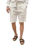 GIANNI LUPO מכנס פשתן קצר FJ3269 WHI