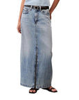 LV047C728G 0NK DENIM MAXI SKIRT SHORELINE