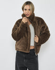 FUR JKT 26172831 BROWN 56