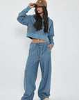 DENIM TERRY LONG PANTS 26173841P LT.DENIM 87