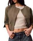 LV047G517G LDY COTTON CANVAS JACKET