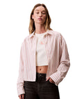 LV047C118G XNR YD STRIPE BOXY CROPPED SHIRT