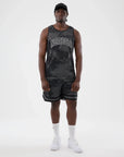 60856200 AOP Mesh Short New Era - BLK