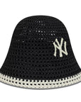 60856287 Knitted Bucket NY Yankees - BLK/WHI