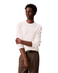CK LV04LB327G YAS LS TEXTURE CTTN CREWNK SWEATER 1