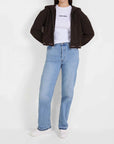 LV047G252G TO2 LS TERRY LOGO WAIST CROPPED FZ H