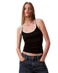 CK LV047D300G UB1 CTN RIB TANK WITH COLOR BLOCK TR
