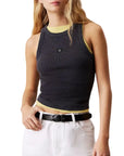 WASHED WOVEN LABEL RIB TANK TOP J20J225311 PT2