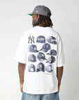 60856148 MLB Graphic Oversize Tee NY Yankees - WHI