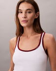 CK LV047D300G YAA CTN RIB TANK WITH COLOR BLOCK TR