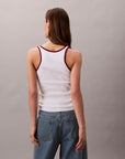 CK LV047D300G YAA CTN RIB TANK WITH COLOR BLOCK TR