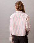 LV047C118G XNR YD STRIPE BOXY CROPPED SHIRT