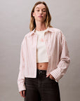 LV047C118G XNR YD STRIPE BOXY CROPPED SHIRT