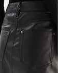 CK LV044D622G UB1 FAUX LEATHER 5PKT MINI SKIRT