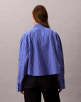 LV047C118G XNS YD STRIPE BOXY CROPPED SHIRT