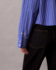LV047C118G XNS YD STRIPE BOXY CROPPED SHIRT