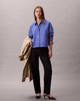 LV047C118G XNS YD STRIPE BOXY CROPPED SHIRT