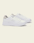 GRACE LEATHER WHITE — סניקרס לנשים