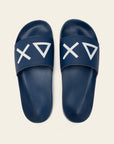 SLIPPERS LOGO NAVY BLUE — כפכפים לגברים