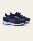 GIRL ALLY SOLID NYLON KID - Navy Blue — נעלי ילדים
