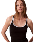 CK LV047D300G UB1 CTN RIB TANK WITH COLOR BLOCK TR