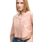 WOVEN LABEL CROPPED SHIRT J20J225078 TGW - xtazy fashion