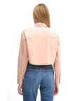 WOVEN LABEL CROPPED SHIRT J20J225078 TGW - xtazy fashion