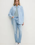 OVERSIZED LS DENIM SHIRT J20J225010 1AA - xtazy fashion