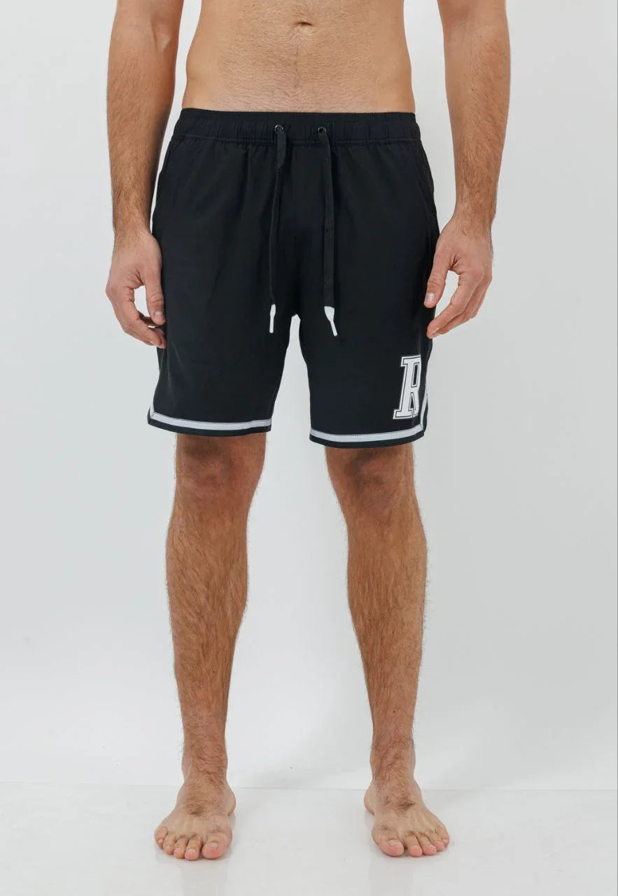 MENS POLY SHORT SWIMWEAR 25267801 BLACK/WHITE 90