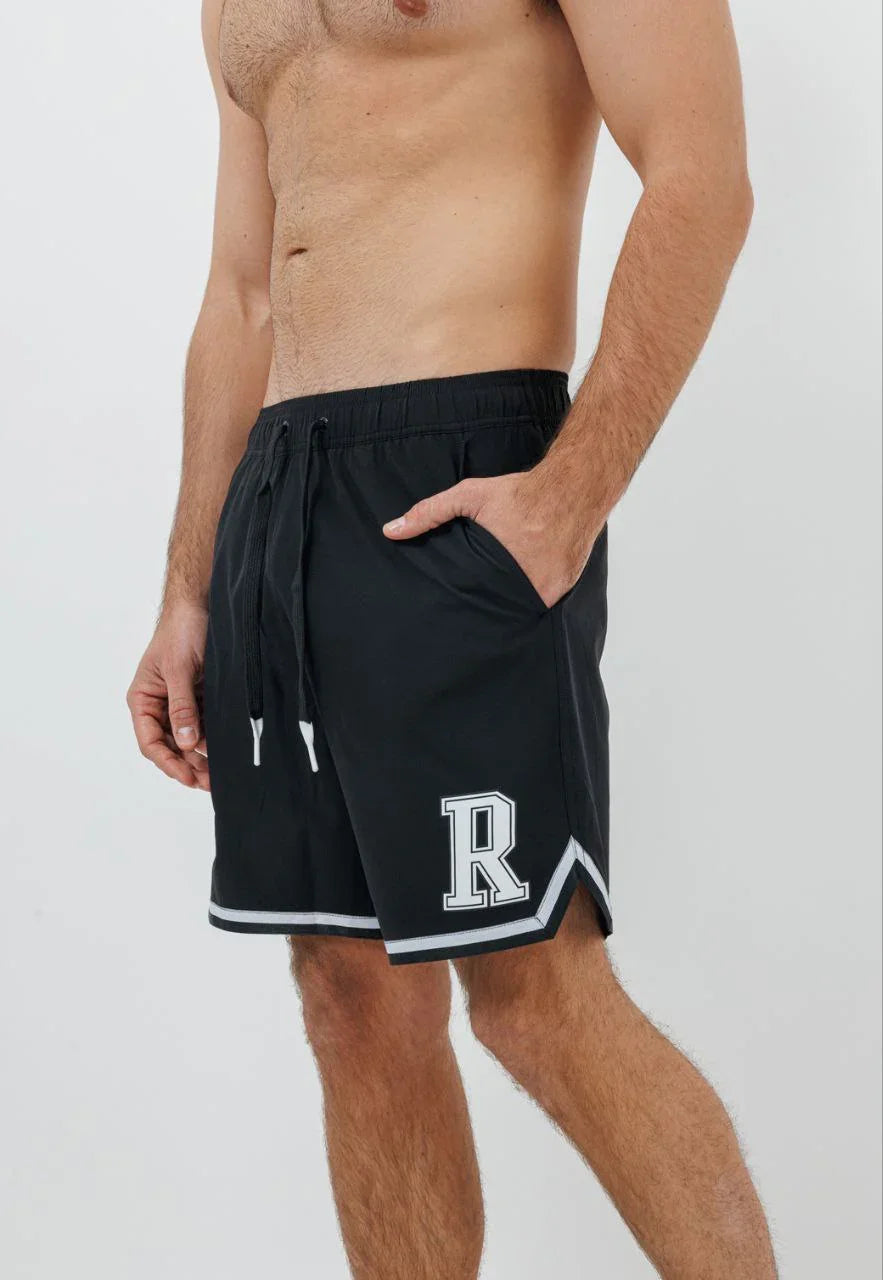 MENS POLY SHORT SWIMWEAR 25267801 BLACK/WHITE 90