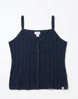 LV047G218G CEF SL COTTON CROCHET BUTTON FRONT T