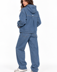 W DENIM ZIPPED JKT 27173867T MID BLUE 66