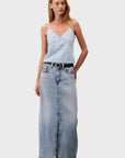LV047C728G 0NK DENIM MAXI SKIRT SHORELINE