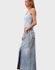 LV047C728G 0NK DENIM MAXI SKIRT SHORELINE