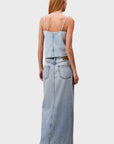 LV047C728G 0NK DENIM MAXI SKIRT SHORELINE