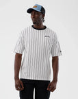 60856140 Pinstripe Oversize Tee New Era - WHI/NVY