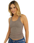 W RIB TANK TOP 25274893 BROWN 56
