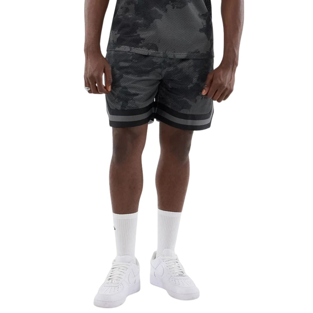 60856200 AOP Mesh Short New Era - BLK