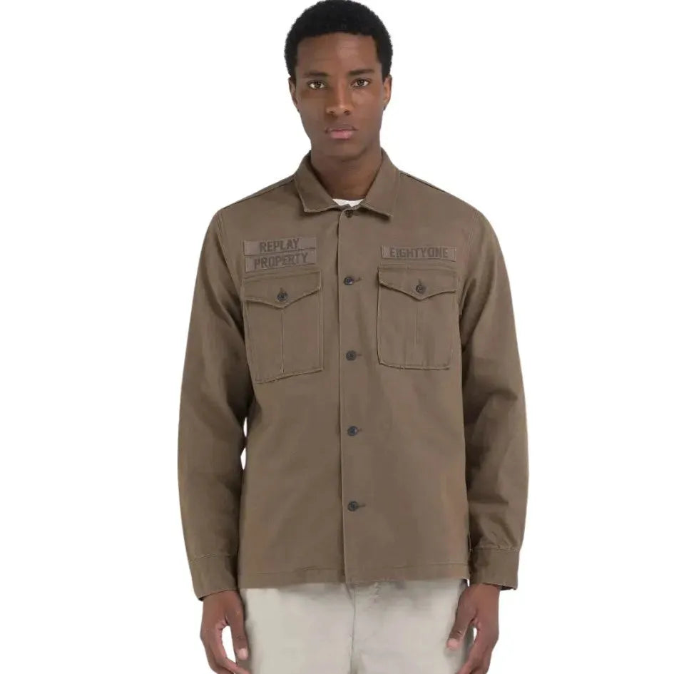 Camicie PF M4129-85002606 LIGHT MUD