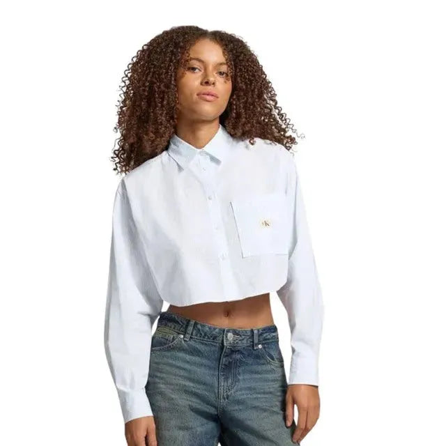WOVEN LABEL CROPPED SHIRT J20J225078 0A8