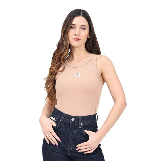 WOVEN LABEL RIB TANK TOP J20J224762 TGW