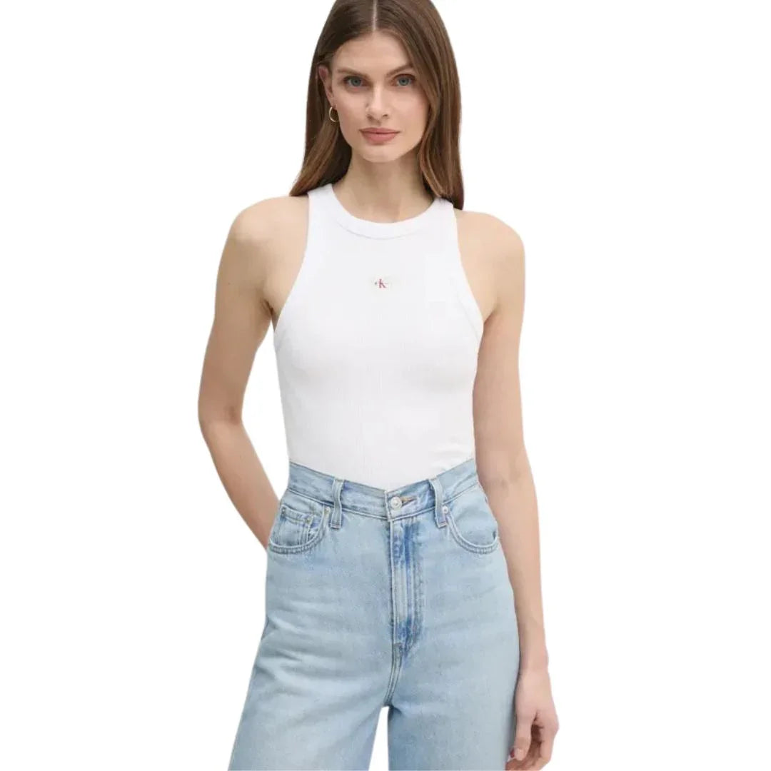WOVEN LABEL RIB TANK TOP J20J225302 YAA